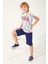 U.s. Polo Assn 1356 Garson Flowered Details Erkek Çocuk Bermuda Takım 1