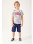 U.s. Polo Assn 1356 Garson Flowered Details Erkek Çocuk Bermuda Takım 2