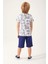 U.s. Polo Assn 1356 Garson Flowered Details Erkek Çocuk Bermuda Takım 5