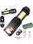 Su Geçirmez Şarjlı El Feneri 2500 Lumens + 5W Cob LED USB Lion Şarjlı Ultra Güçlü Q5 Xpe (4887) 1