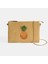 Kadın Taba Ananas Nakışlı Hasır Clutch 1