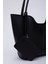 Siyah SHK108 Çıtçıtlı Suni Deri Cüzdanlı Makyaj Çantalı Kadın El ve Omuz Çantası U:25 E:38 G:15 cm 5