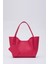Fuşya SHK108 Çıtçıtlı Suni Deri Cüzdanlı Makyaj Çantalı Kadın El ve Omuz Çantası U:25 E:38 G:15 cm 1