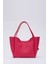 Fuşya SHK108 Çıtçıtlı Suni Deri Cüzdanlı Makyaj Çantalı Kadın El ve Omuz Çantası U:25 E:38 G:15 cm 4