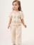 Kız Çocuk Motifli Müslin Pantolonlu Takım 1