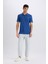 %100 Pamuk Slim Fit Dar Kesim Kısa Kollu Polo Tişört D7665AX25SP 4