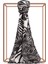 Ipekevi Zebra Desenli Ipek Şal 02671-SIYAH Beyaz 1