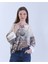 Desenli Merserize Bluz Leopar Desenli 1