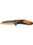 4171 Turuncu Kamp Çakı 21cm - Yarı Otomatik Kemerlikli Testere Detaylı - Etc9038-4129 1