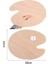 Ahşap Palet Oval Naturel 12 Li Resim Fırçası Seti 1 Paket Yuvarlak ve Kesik Uçlu Boyama Fırçası Akrilik Yağlı Guaj Boya 5