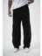 Erkek Washed Paraşüt Kargo Baggy Pantolon Siyah 1