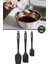 3’lü Spatula Seti, Isıya Dayanıklı Yanmaz Yapışmaz Silikon Küçük Spatula Büyük Spatula Kaşık Spatula 1