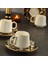 1453 Burçlar Geometrik Gold 12 Parça 6 Kişilik Kahve Fincan Takımı 90 ml 1