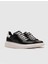 Kadın Yüksek Light Taban Bağcıklı Sneaker Ayakkabı 302M1325 Siyah 2