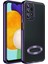 Samsung Galaxy A23 Kılıf Logo Yeri Açık Kamera Lens Korumalı Renkli Kenarlı Şeffaf Silikon Derin Mor 1