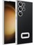 Samsung Galaxy S23 Ultra Kılıf Logo Yeri Açık Kamera Lens Korumalı Renkli Kenarlı Şeffaf Silikon Gümüş 1
