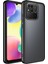 Xiaomi Redmi 10C Kılıf Logo Yeri Açık Kamera Lens Korumalı Renkli Kenarlı Şeffaf Silikon Siyah 1