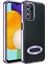Samsung Galaxy A23 Kılıf Logo Yeri Açık Kamera Lens Korumalı Renkli Kenarlı Şeffaf Silikon Lila 1