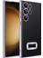 Samsung Galaxy S23 Ultra Kılıf Logo Yeri Açık Kamera Lens Korumalı Renkli Kenarlı Şeffaf Silikon Lila 1