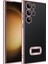 Samsung Galaxy S23 Ultra Kılıf Logo Yeri Açık Kamera Lens Korumalı Renkli Kenarlı Şeffaf Silikon Rose Gold 1
