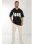 7145 Önü Long Yazılı Kapşonlu Oversize T-Shirt 2