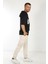 7145 Önü Long Yazılı Kapşonlu Oversize T-Shirt 5