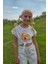 Minojoy Ekru Baskılı Pamuklu Kız Çocuk Tshirt 2