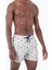 Su Itici Özellikli Dijital Baskılı Erkek Plaj Deniz Şort Mayo - 0204-BEYAZ 2