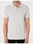 Erkek Gri Slim Fit Örme Dokulu Polo Yaka Tişört 50310171-VR024 6
