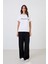 Ekru Basic Bisiklet Yaka T-Shirt 4