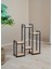 Uyanevürünleri Garden 6 Raflı Metal Çiçeklik Ahşap Raflı Siyah Metal Saksılık 3