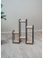 Uyanevürünleri Garden 6 Raflı Metal Çiçeklik Ahşap Raflı Siyah Metal Saksılık 4