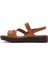 Kadın Çok Renkli Kalın Tabanlı Deri Bodrum Sandalet 25SFD330618 2