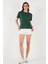 Pamuklu Oversize Fit Bisiklet Yaka T Shirt Bayan T Shirt 5866097 4