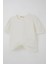 Kız Çocuk Crop Tişört Göbek Dekolte Detaylı 8-14 Yaş, Ekru 3