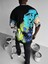 Grafiti Baskılı Oversize T-Shirt Siyah 3