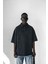 Erkek Oversize Polo Yaka Yıkamalı T-Shirt Siyah 1