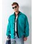Erkek Oversize Basic Rahat Ceket Su Yeşili 2