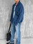 Oversize Fit Uzun Kollu Müslin Gömlek Lacivert 4