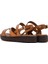 Kadın Çok Renkli Kalın Tabanlı Deri Bodrum Sandalet 25SFD330618 5