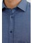 Koyu Mavi Slim Fit Uzun Kol Gömlek 3