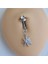 Deliksiz Kuzey Yıldızı Sallantılı Sıkıştırma Klipsli Göbek Piercingi Belly Piercing 1