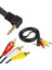 G-523A 3.5 mm Stereo Erkek / 3 Rca 1.5 Metre Uzun Jack Uydu Alıcısı Av Kablo 1