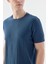 Lacivert Slim Fit Bisiklet Yaka T-Shirt 3