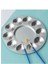 Yuvarlak Metal Palet 1 Adet Metal Boya Paleti 10 Hazneli 17 cm Paslanmaz Resim Boyama Paleti Fırça 2