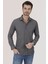 Füme Düz Slimfit Oduncu Erkek Gömlek 5