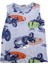 Erkek Çocuk Motor Baskılı Atlet T-Shirt Düğmeli Kapama 6-7 Yaş Çok Renkli 6
