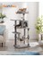 Feandrea PCT161W01 Tırmalama Ağacı, 143 cm Yüksekliğinde, Kedi Ağacı, Çok Katlı Kedi Evi, 4 Tırmalama Sütunu, 2 Platform, ... 2
