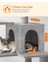 Feandrea PCT161W01 Tırmalama Ağacı, 143 cm Yüksekliğinde, Kedi Ağacı, Çok Katlı Kedi Evi, 4 Tırmalama Sütunu, 2 Platform, ... 5