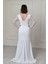 Beyaz Belden Drapeli Abiye 5225 4